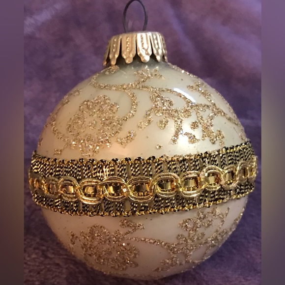 Krebs Holiday Vtg Set Of Christmas By Krebs Hand Blown Glass